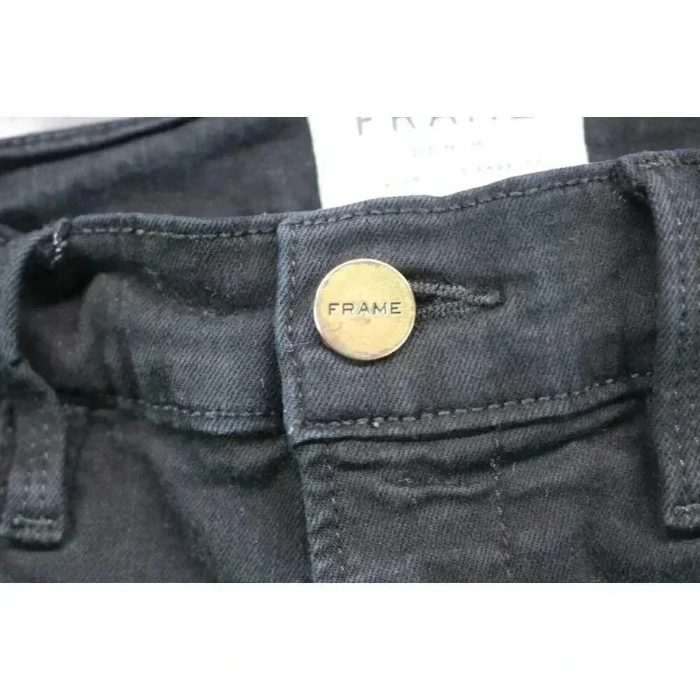 Frame Black Denim Jeans-High Skinny-Size 25-Stretchy-Pockets